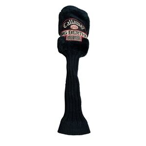 Callaway Big Bertha Heaven Wood Golf Club Headcover Vintage Black Knit Long Neck